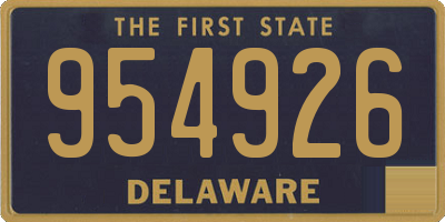 DE license plate 954926