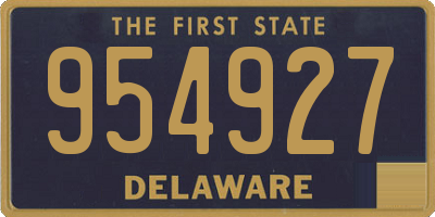 DE license plate 954927