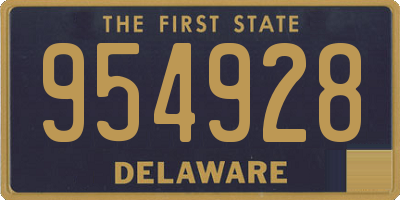 DE license plate 954928