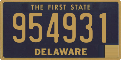 DE license plate 954931