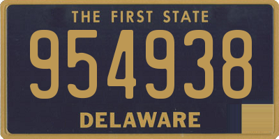 DE license plate 954938