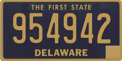 DE license plate 954942