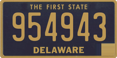 DE license plate 954943