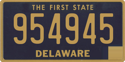 DE license plate 954945