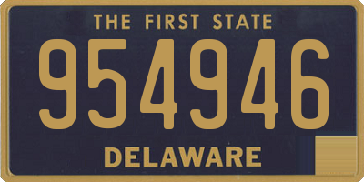 DE license plate 954946