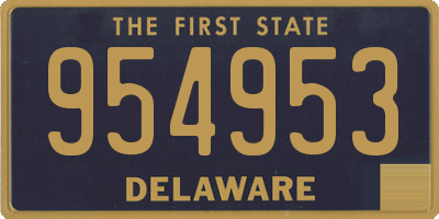 DE license plate 954953