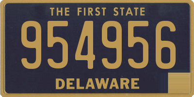 DE license plate 954956