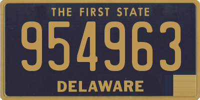 DE license plate 954963