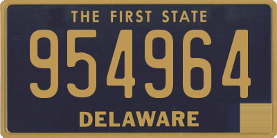 DE license plate 954964