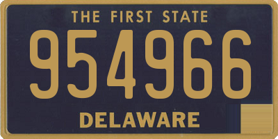 DE license plate 954966