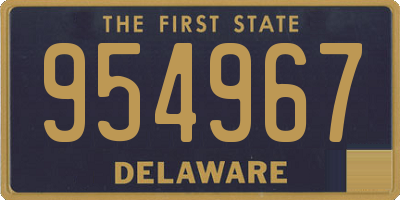 DE license plate 954967