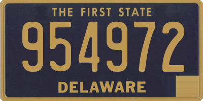 DE license plate 954972