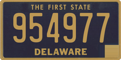 DE license plate 954977