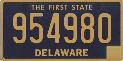 DE license plate 954980