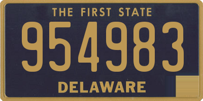 DE license plate 954983
