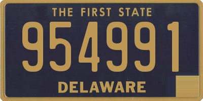 DE license plate 954991