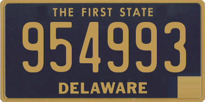 DE license plate 954993