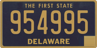 DE license plate 954995