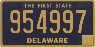 DE license plate 954997