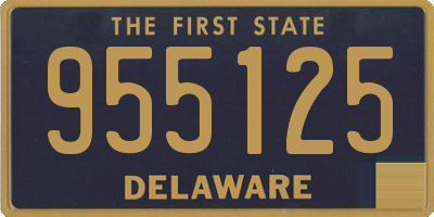 DE license plate 955125