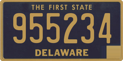 DE license plate 955234