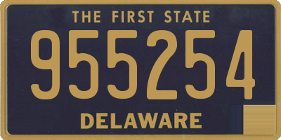 DE license plate 955254