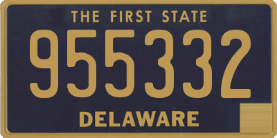 DE license plate 955332