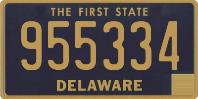 DE license plate 955334