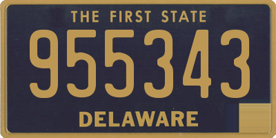 DE license plate 955343