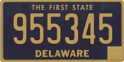 DE license plate 955345