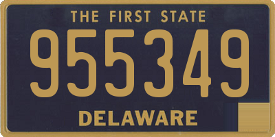 DE license plate 955349