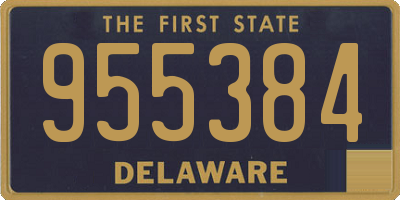 DE license plate 955384