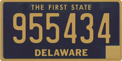 DE license plate 955434