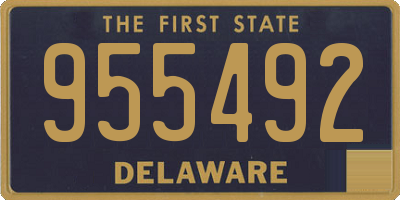 DE license plate 955492