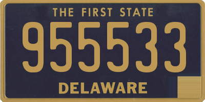 DE license plate 955533