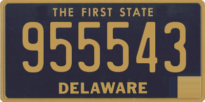 DE license plate 955543