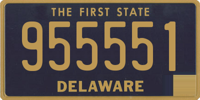 DE license plate 955551