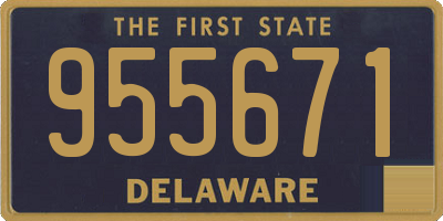 DE license plate 955671