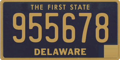 DE license plate 955678