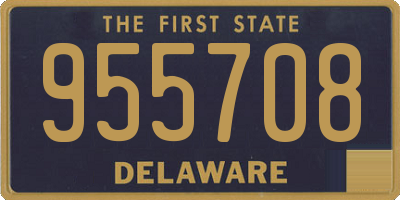 DE license plate 955708
