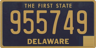 DE license plate 955749