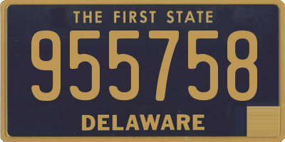 DE license plate 955758