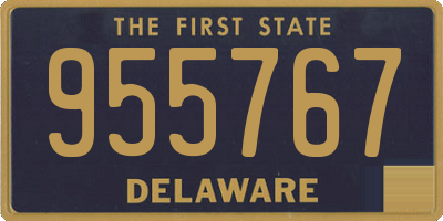 DE license plate 955767