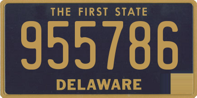 DE license plate 955786