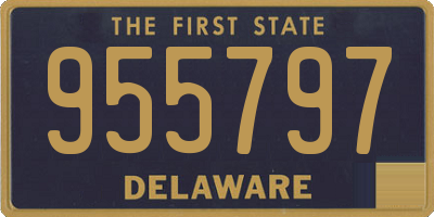 DE license plate 955797