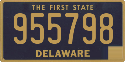 DE license plate 955798