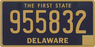 DE license plate 955832