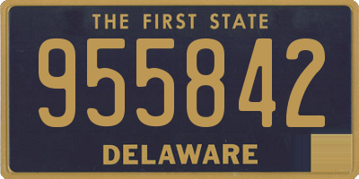 DE license plate 955842