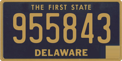 DE license plate 955843