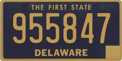 DE license plate 955847
